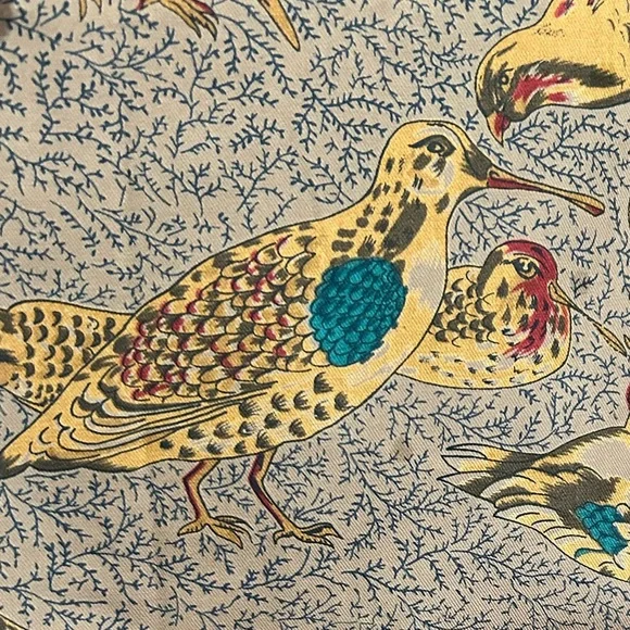 Vintage Decorative Fabric Pheasant Bird Print 1 yard Cottagecore English Country - Picture 3 of 3